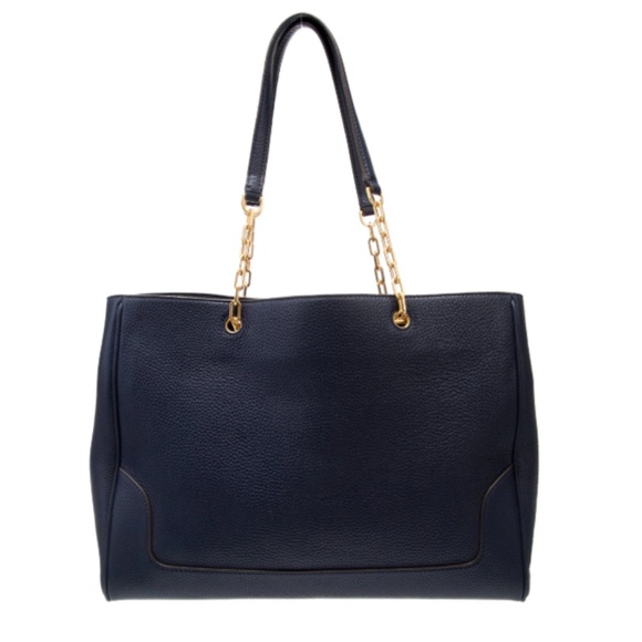 TORY BURCH Marsden Pebbled Black Leather Tote, Large - Picture 3 of 8